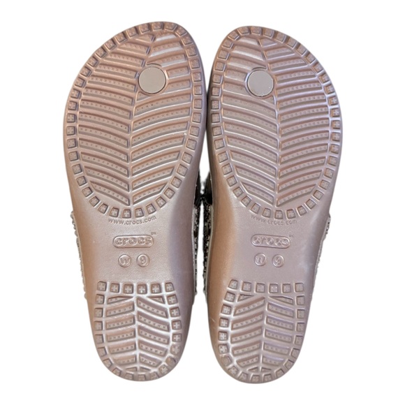 Crocs Kadee II Embellished Flip Flop Women’s Size 9 Bronze - Picture 7 of 8